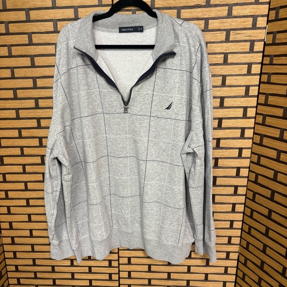 Nautica Gray 1/4‎ Zip Pullover Size 3X - Picture 1 of 7